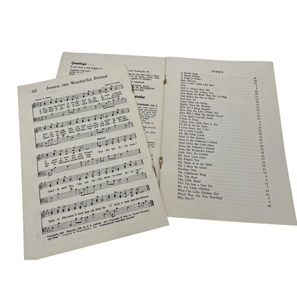 Singspiration Kids Gospel Songbooks: Action Vol 4 (1955) & Toddlers Vol 2 (1961) - Picture 5 of 7
